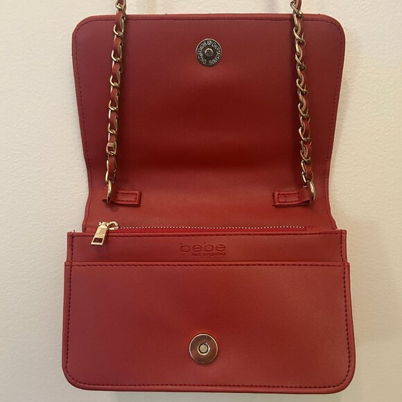 NEW (NWOT) Bebe Mini Sophia Crossbody Bag, rust color w/ goldtone hardware - Picture 13 of 15